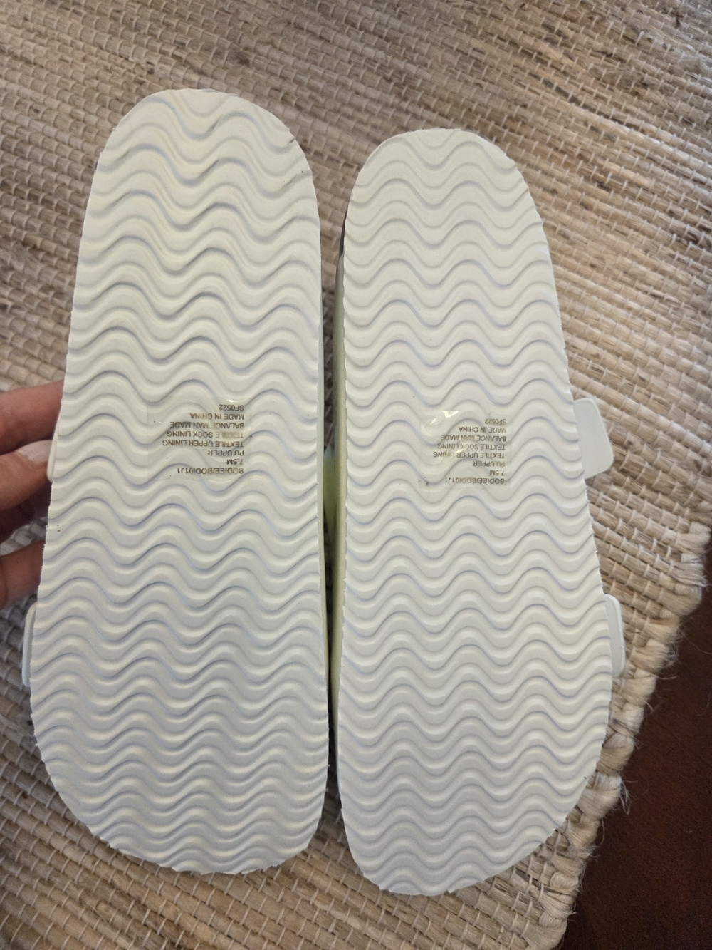 Madden Girl White Slide Sandals with Rose Gold Buckles - Picture 5 of 6